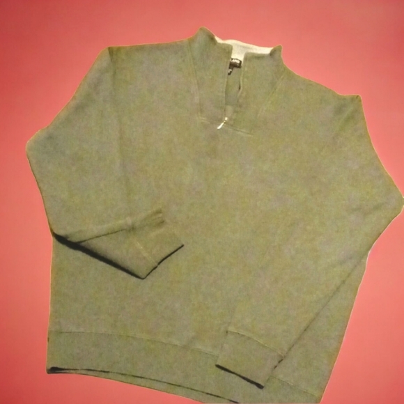 Kirkland Signature Other - Kirkland Signature Shirt Mens Size L Green Zip Collar